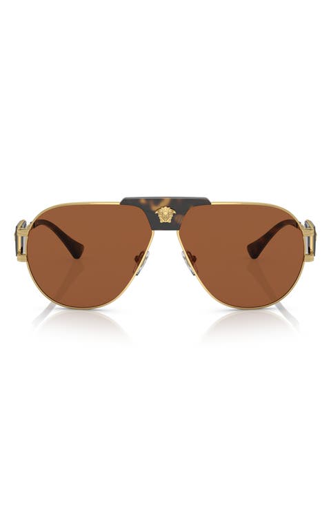 63mm Oversize Pilot Sunglasses