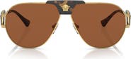 Versace 63mm Oversize Pilot Sunglasses