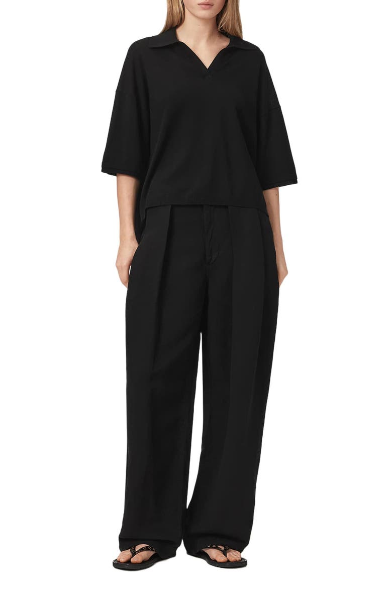 Bern Merino Wool Polo, Alternate, color, BLACK