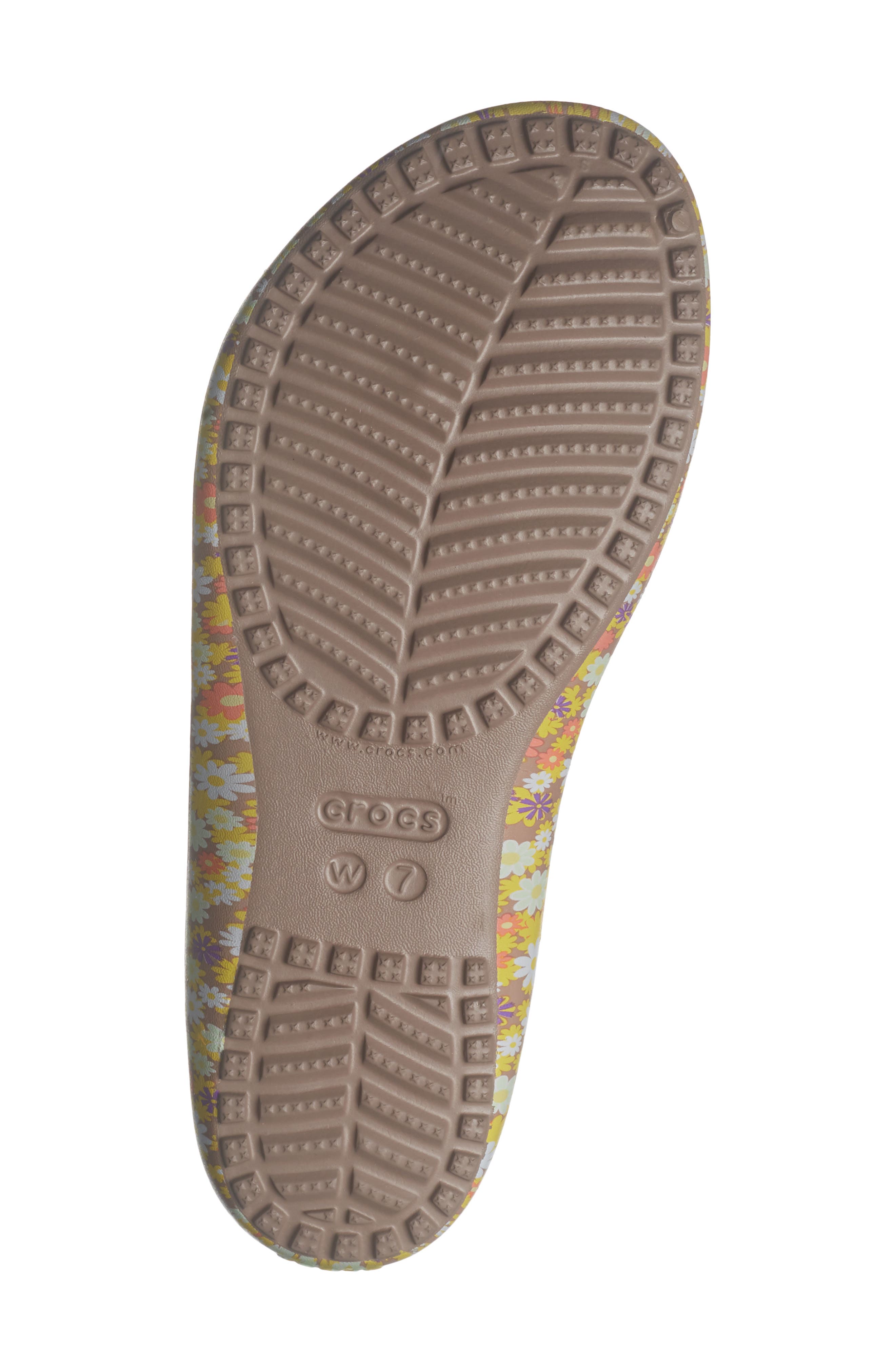 CROCS Kadee II Retro Floral Slide Sandal, Alternate, color, Truffle