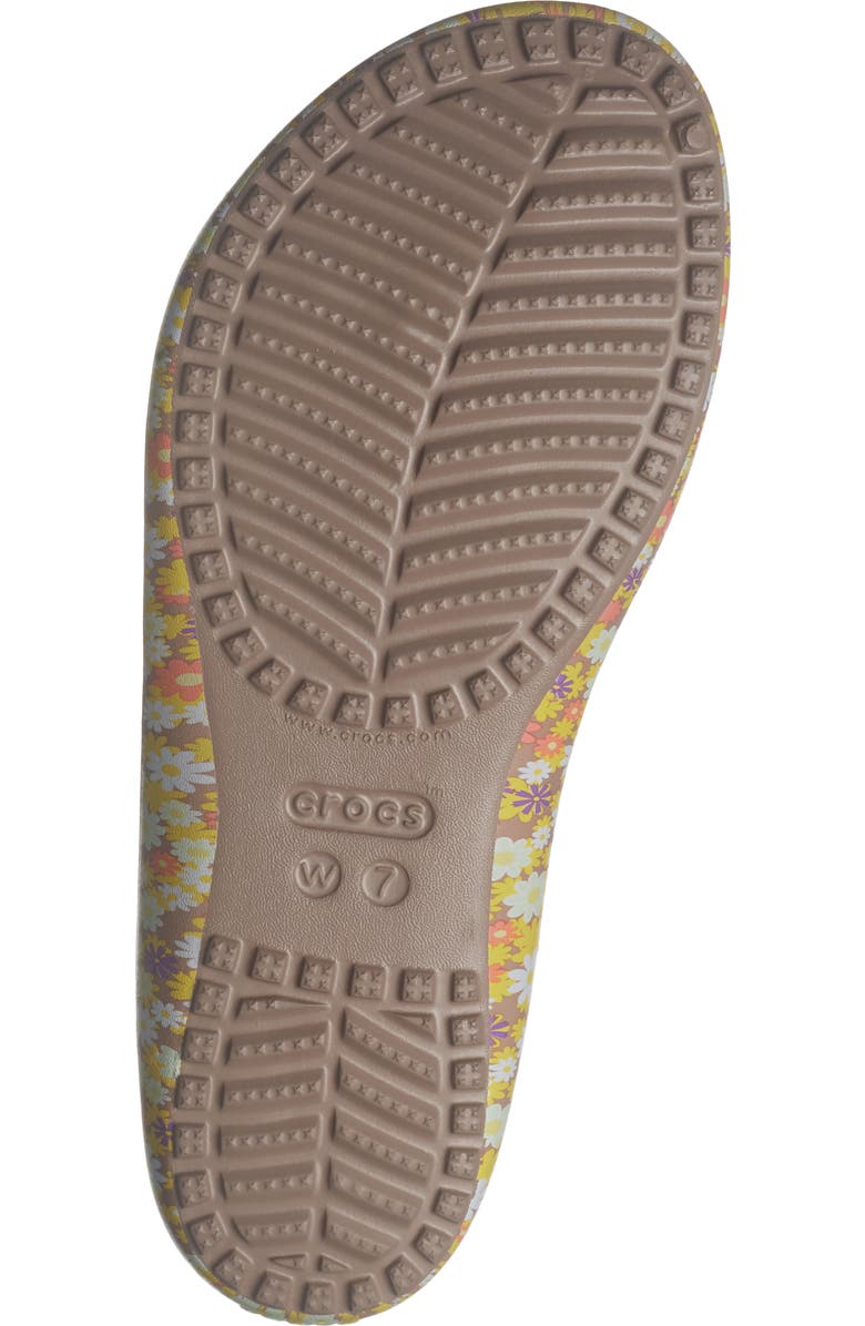 CROCS Kadee II Retro Floral Slide Sandal, Alternate, color, Truffle