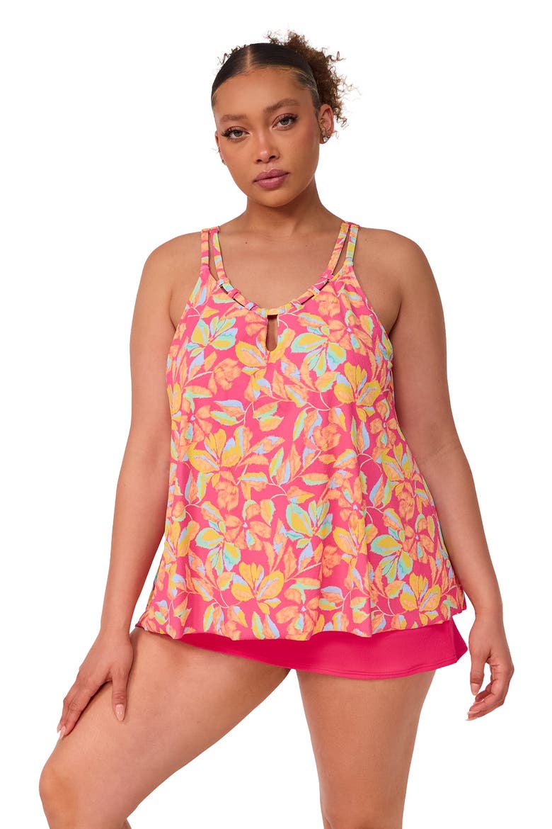Sadie Tankini Swimsuit Top, Main, color, Magic Hour Crepe