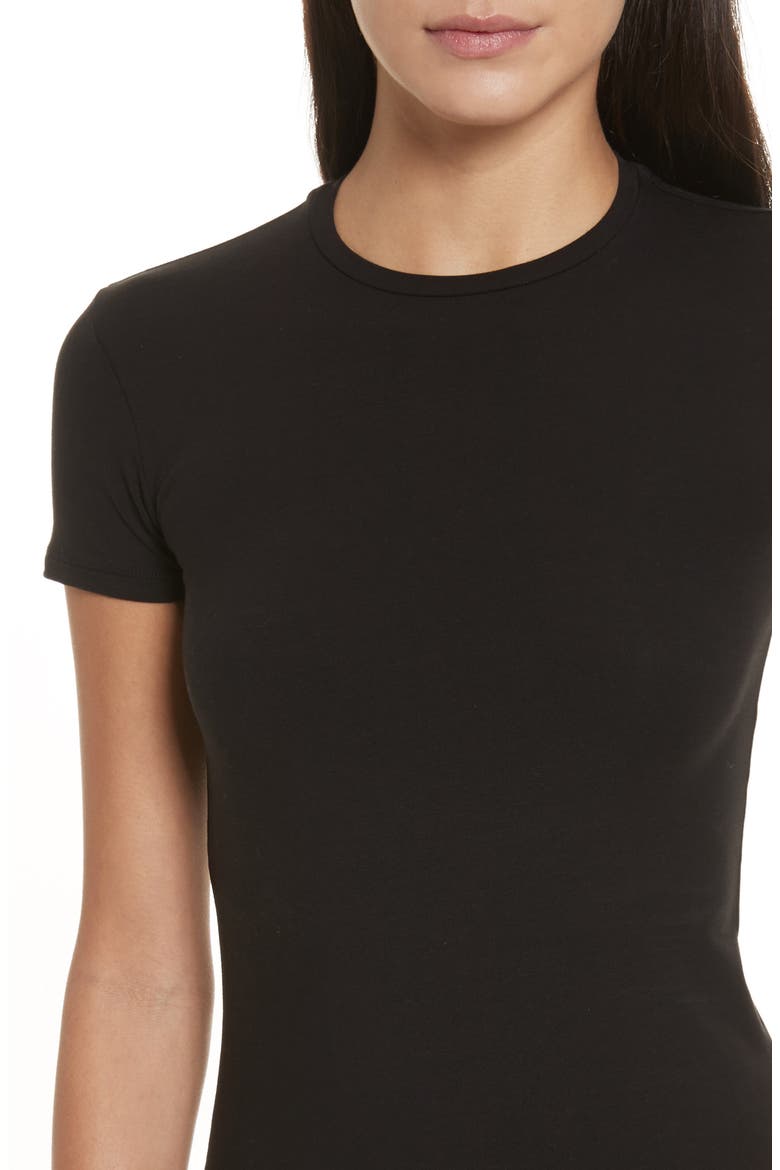 Stretch Pima Cotton Baby Tee, Alternate, color, BLACK