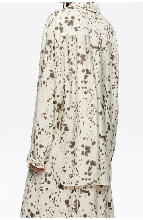 Bimba Y Lola Lynx Straight Cut Shirt In Neutral