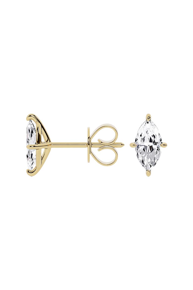 18K Gold Marquise Lab Created Diamond Stud Earrings (Nordstrom Exclusive), Alternate, color, 18K YELLOW GOLD