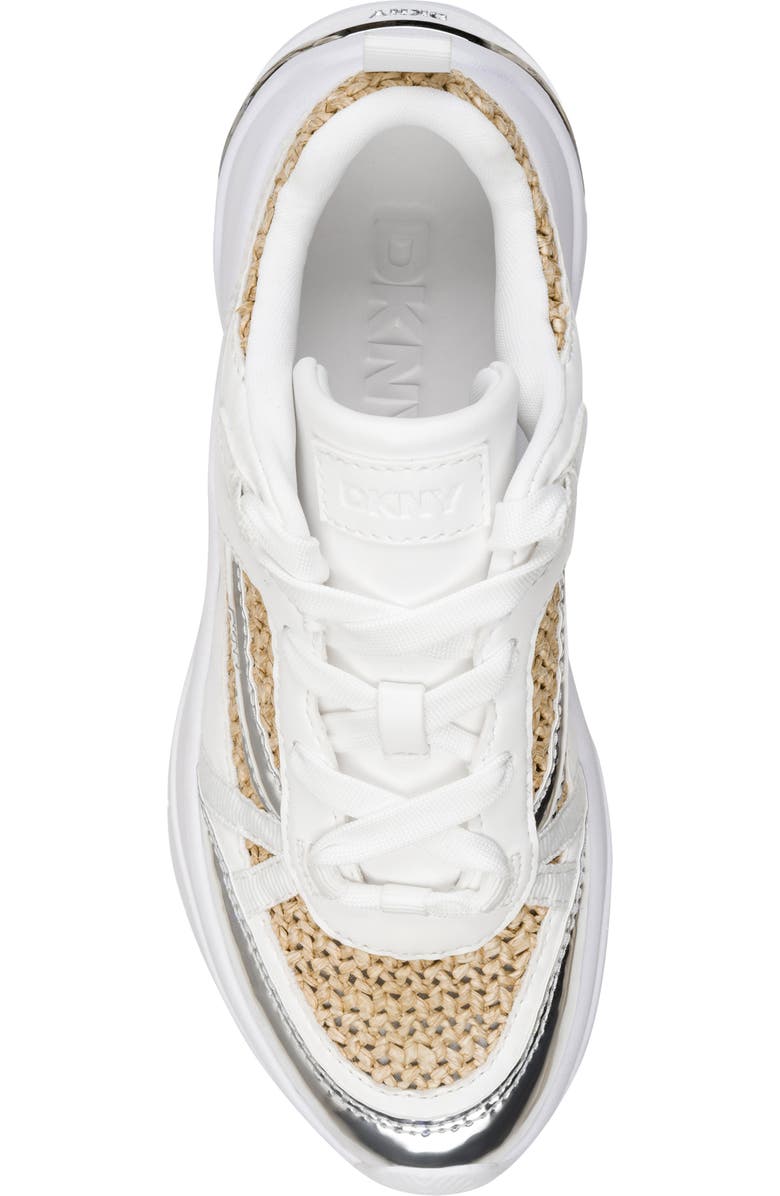 DKNY Juna Wedge Sneaker, Alternate, color, Natural/ White