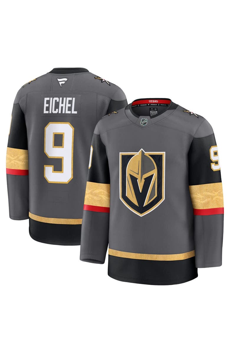FANATICS Men's Fanatics Jack Eichel Gray Vegas Golden Knights Alternate Premium Jersey, Main, color,