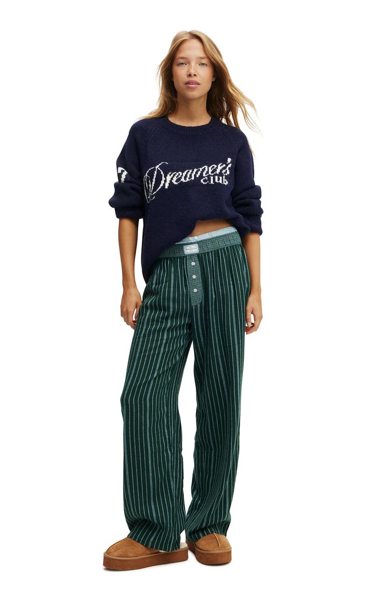 COTTON ON BODY Women's Chunky Knitted Jumper, Alternate, color, Navy Vision Dreamers Club