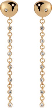 Ettika Polished Pebble Crystal Drop Earrings