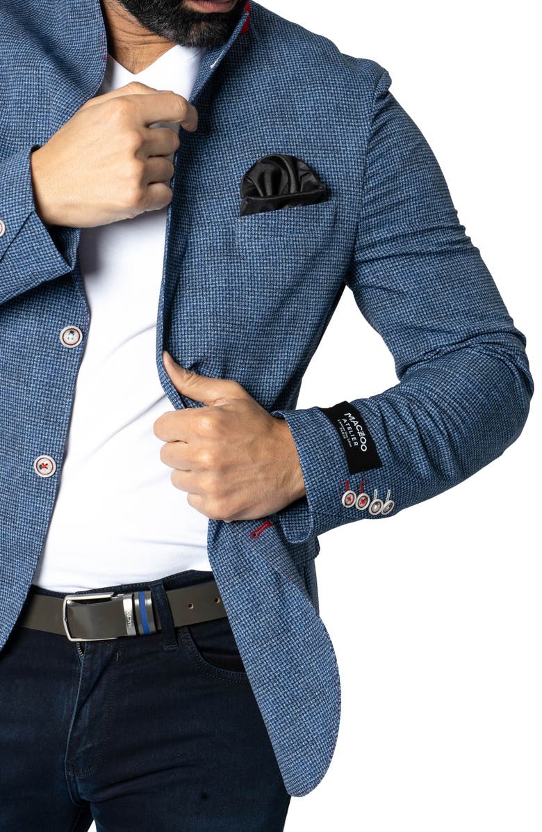 Maceoo Descartes Unconstructed Static Blue Blazer, Alternate, color, Blue