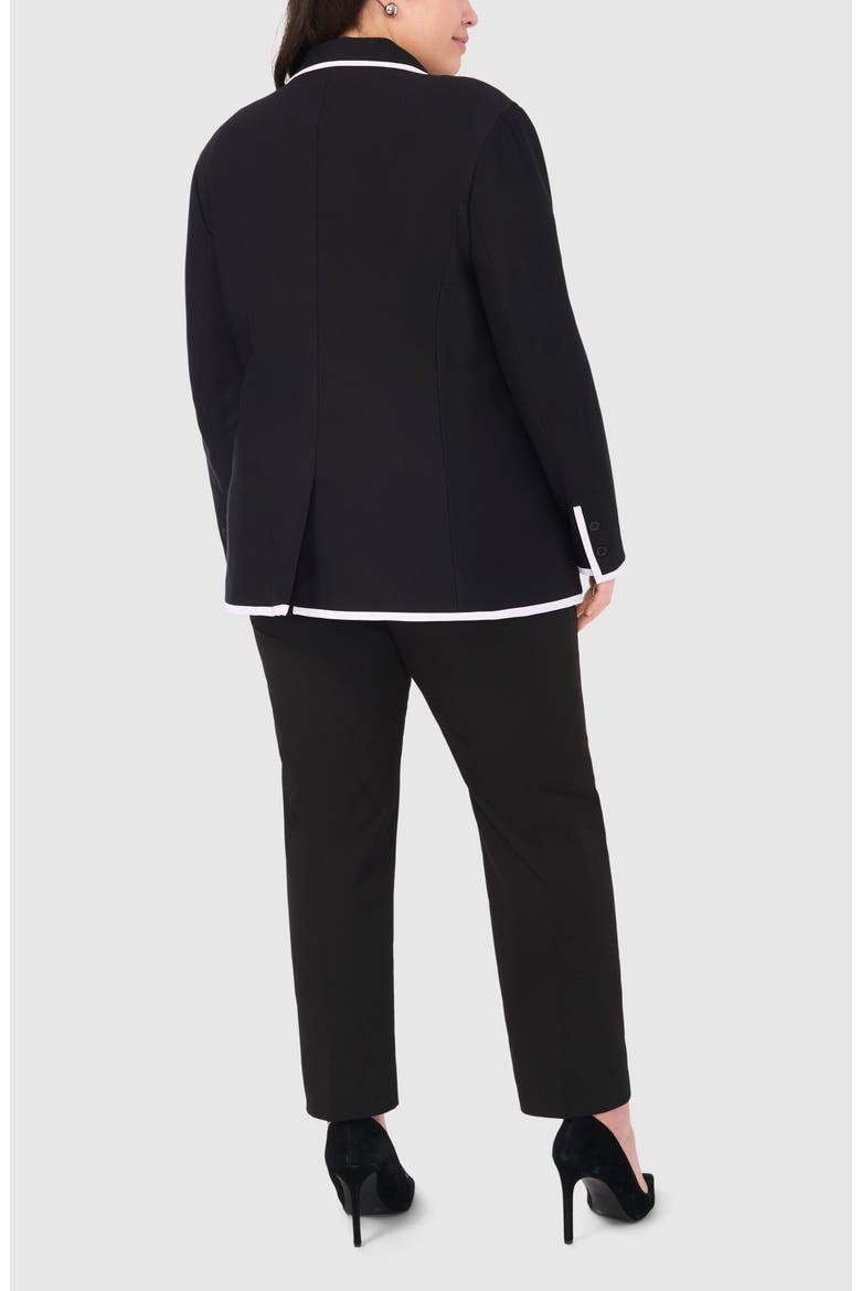 Tipped Knit Blazer, Alternate, color, RICH BLACK 060