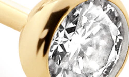 Monica Vinader Gold Solitaire Diamond Stud Earrings Lab Grown Diamond In Gold