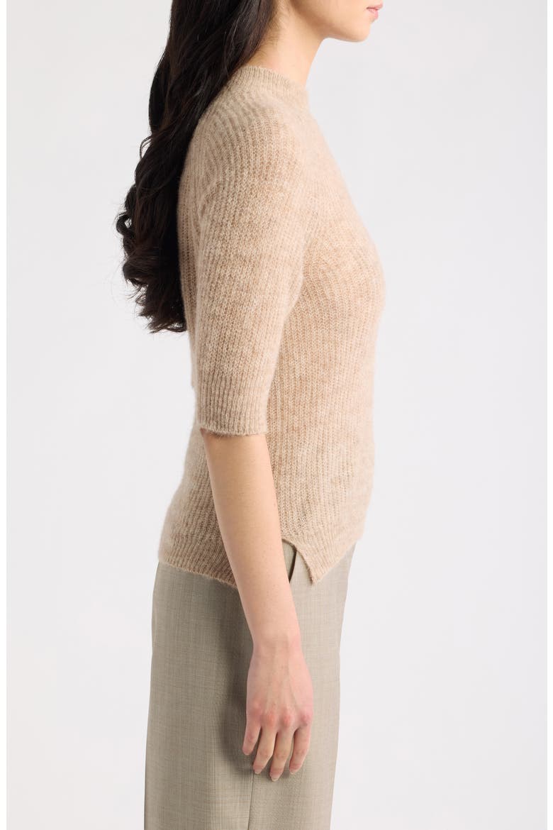 Alpaca Blend Crewneck Sweater, Alternate, color, NOMAD