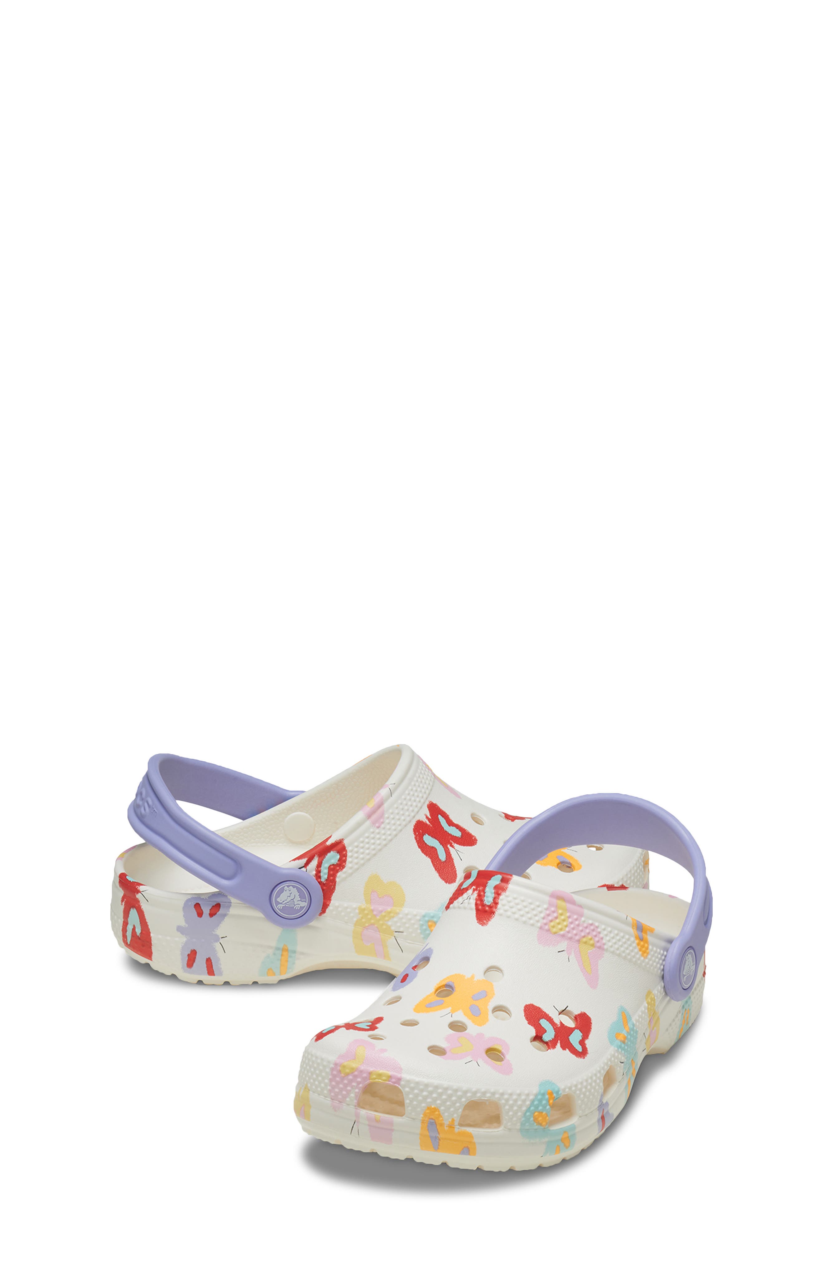 CROCS Kids' Butterfly Classic Clog, Alternate, color, Chalk