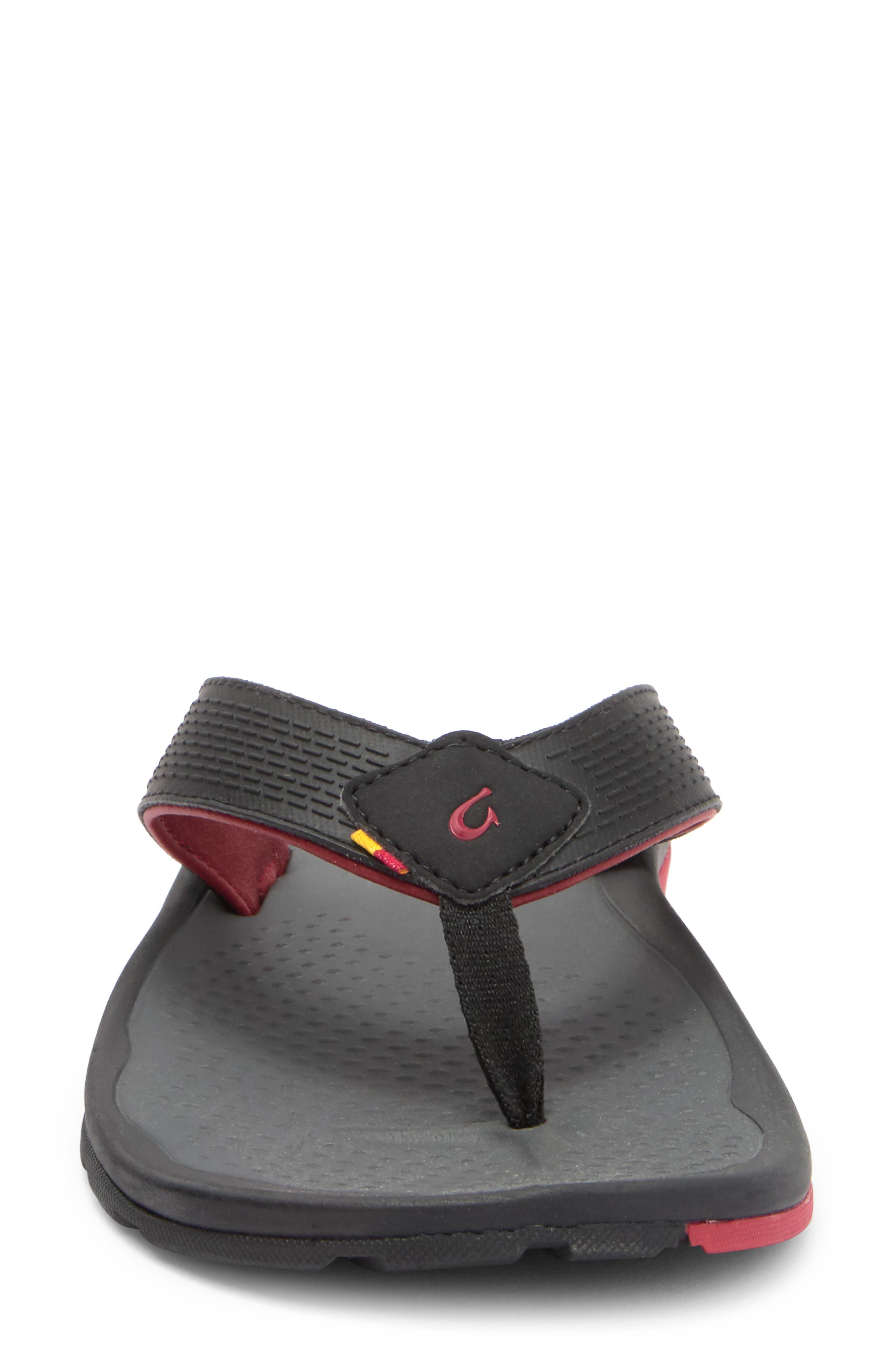 OluKai Imaka Flip Flop, Alternate, color, Black / Black