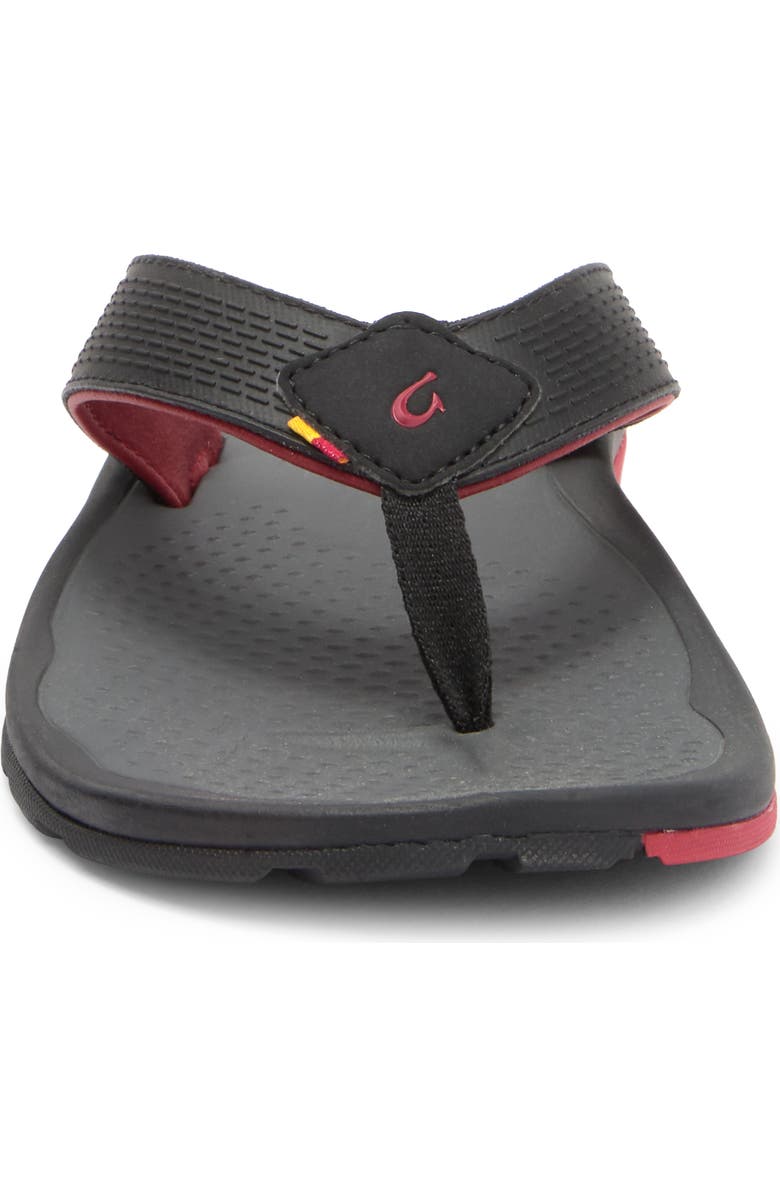 OluKai Imaka Flip Flop, Alternate, color, Black / Black