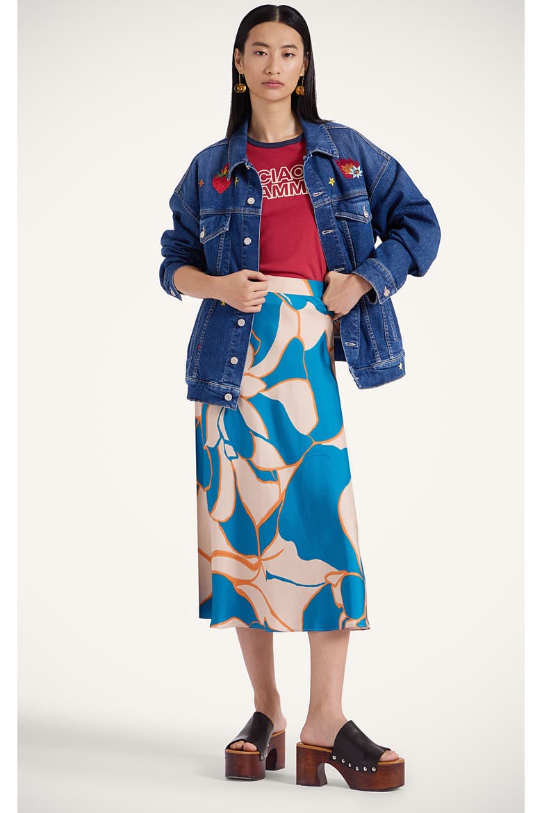 Lungomare Skirt, Main, color, Dea Dahlia Blue Petrol