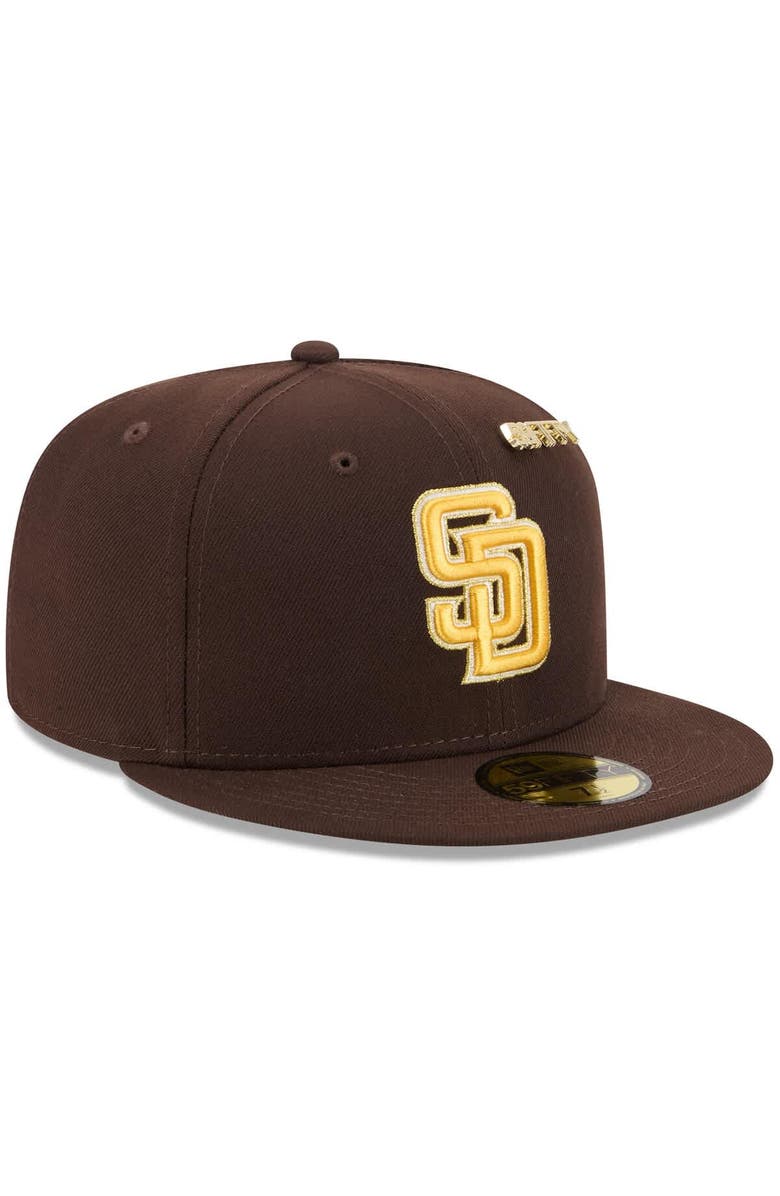 New Era Men's New Era Brown San Diego Padres 2025 59FIFTY Day 59FIFTY Fitted Hat with Pins, Alternate, color, Brown