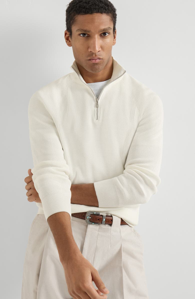 Brunello Cucinelli Cotton sweater, Alternate, color, Panama