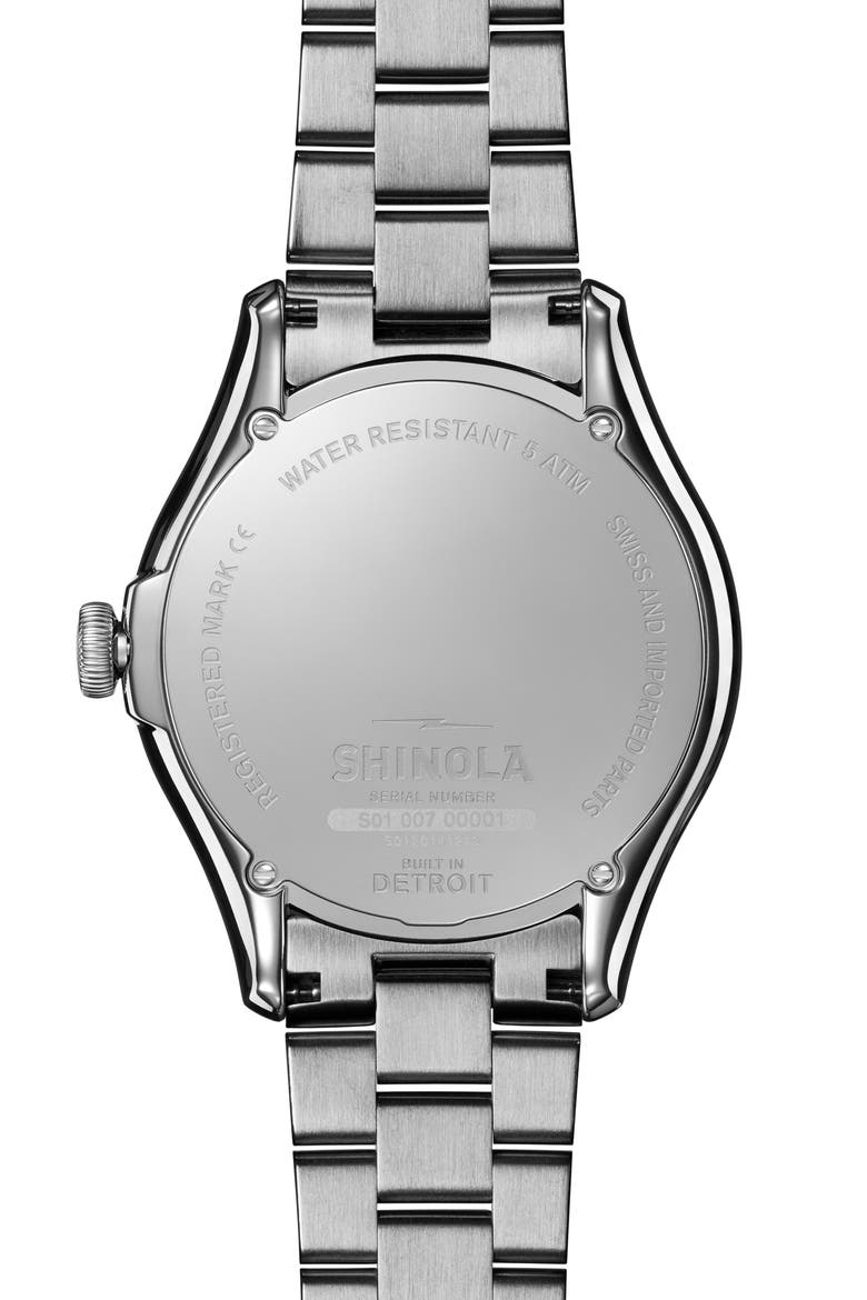 The Vinton Bracelet Watch, 38mm, Alternate, color, BLACK