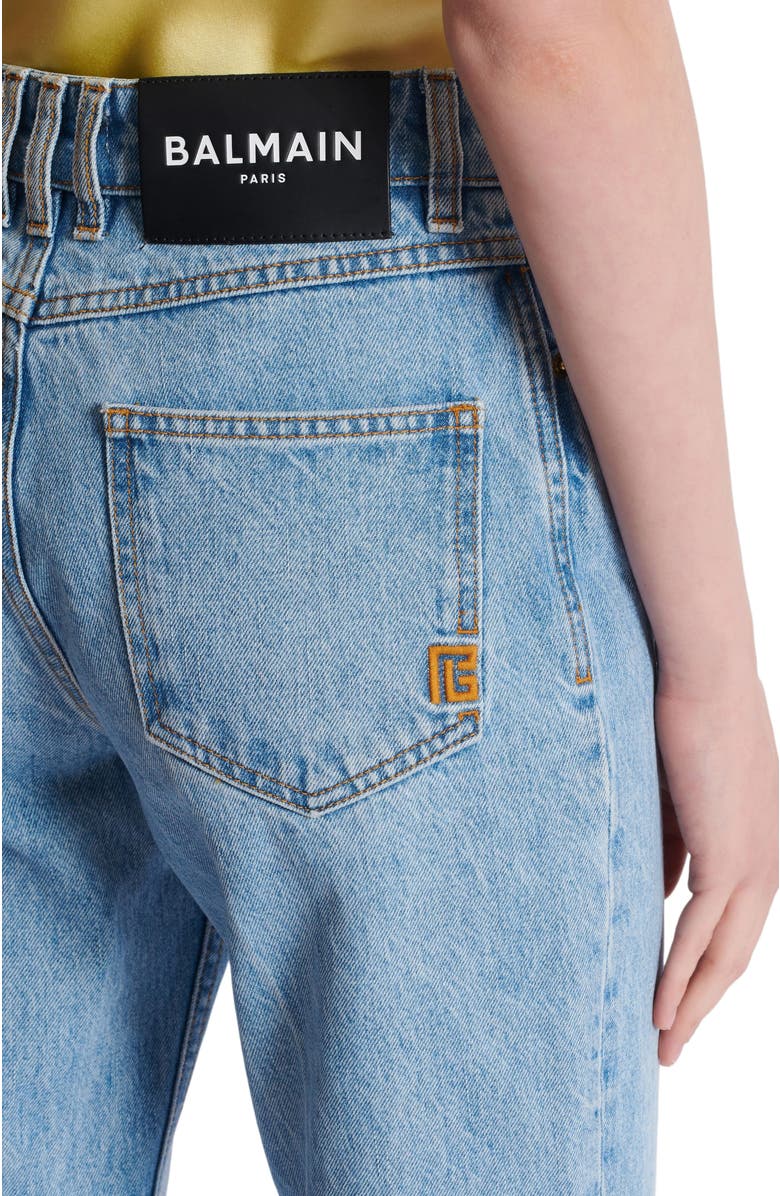 Balmain Denim high-waisted jeans, Alternate, color, Blue