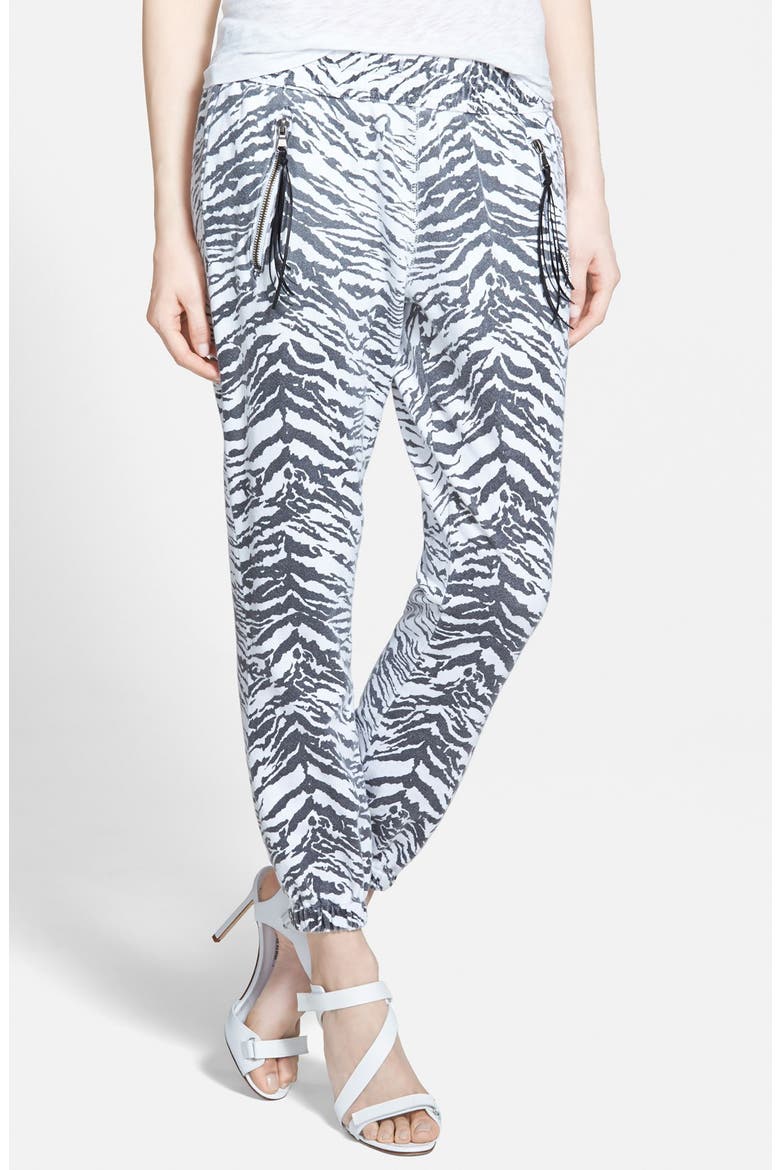 'Vega' Stripe Sweatpants, Main, color, ANIMAL INSTINCT