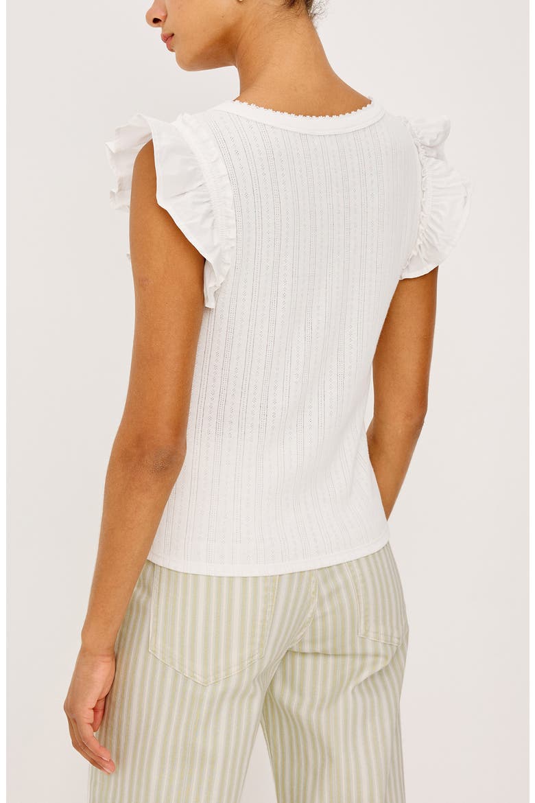 Giovanna Pointelle Stitch Top, Alternate, color, WHITE