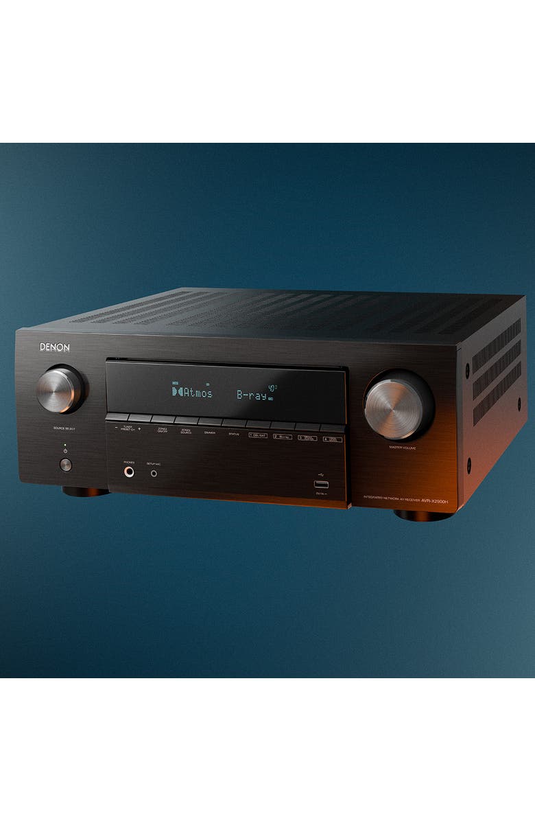 Denon AVR-X2900H 7.2 Channel 8K Home Theater Receiver with Dolby Atmos & HEOS Built-In, Alternate, color, Black