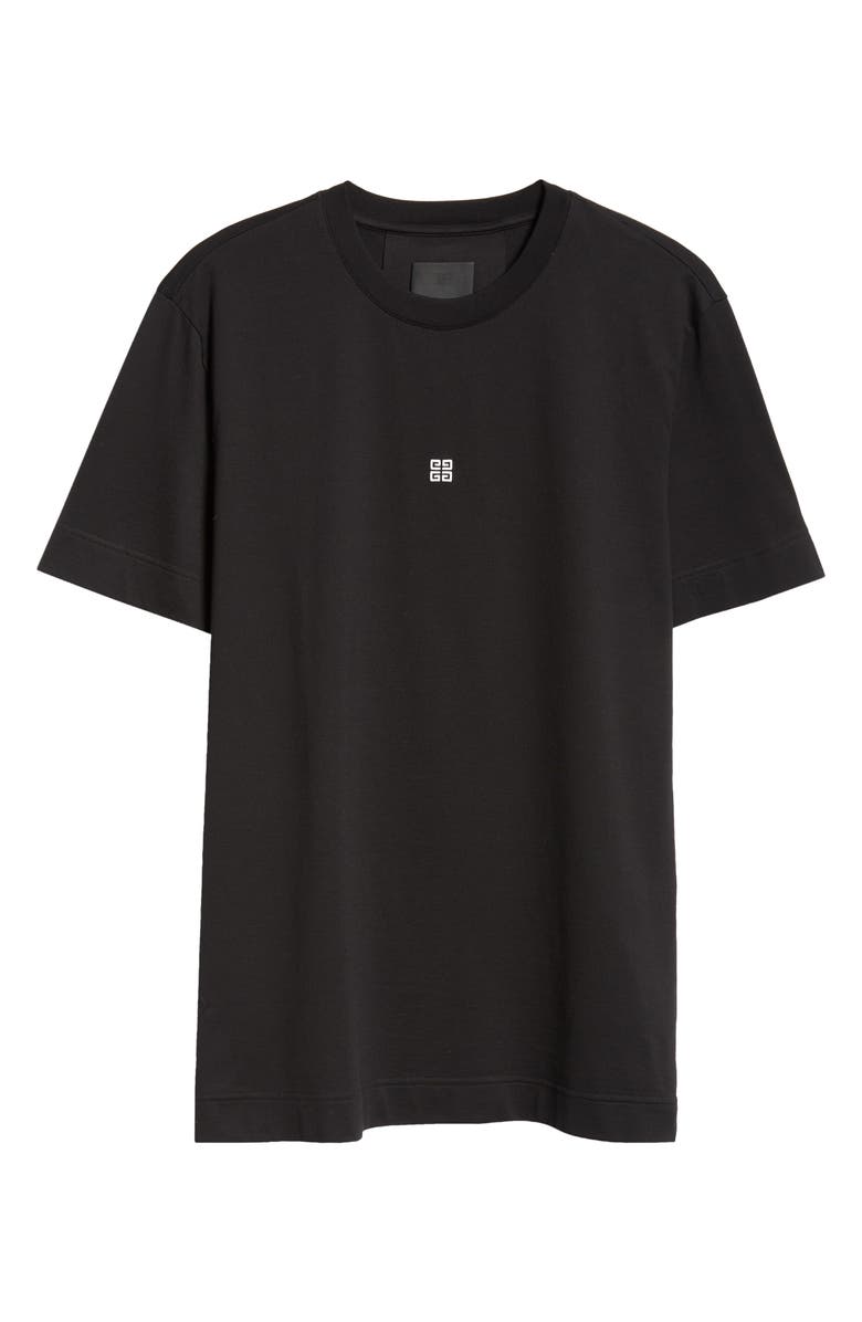 Givenchy Slim Fit 4G Embroidered Cotton T-Shirt, Alternate, color, Black