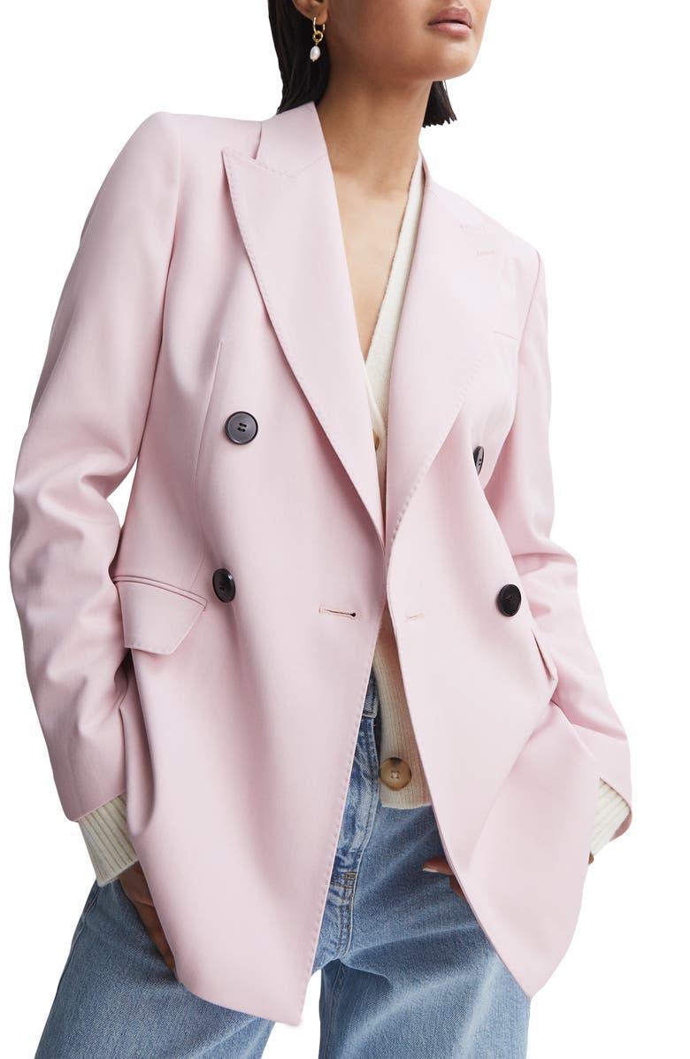 Reiss Evelyn Double Breasted Wool Blend Blazer, Main, color, 