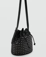 MANGO TEEN Stud Faux Leather Bucket Bag