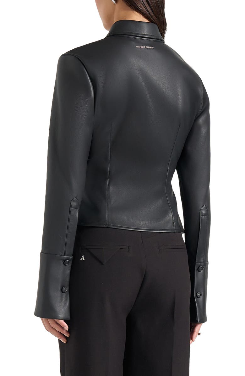 Manière De Voir Sonia Leather Cinch Shirt, Alternate, color,
