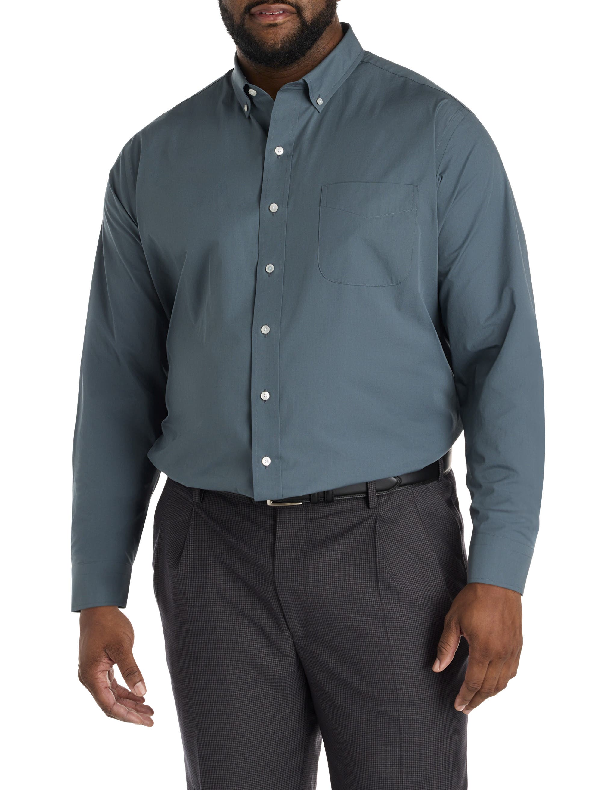 Big & Tall  Solid Tech Sport Shirt - image 3