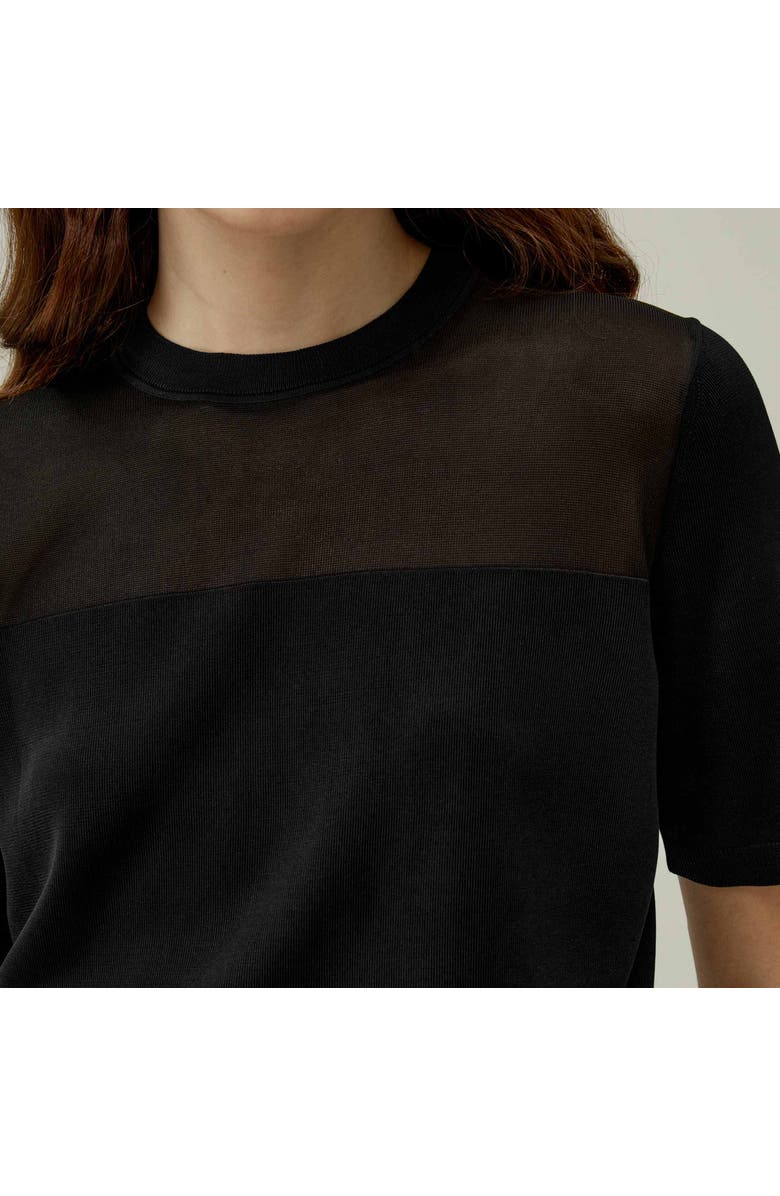 Lilysilk Sophisticated Dual-Knit Silk T-Shirt, Alternate, color, 