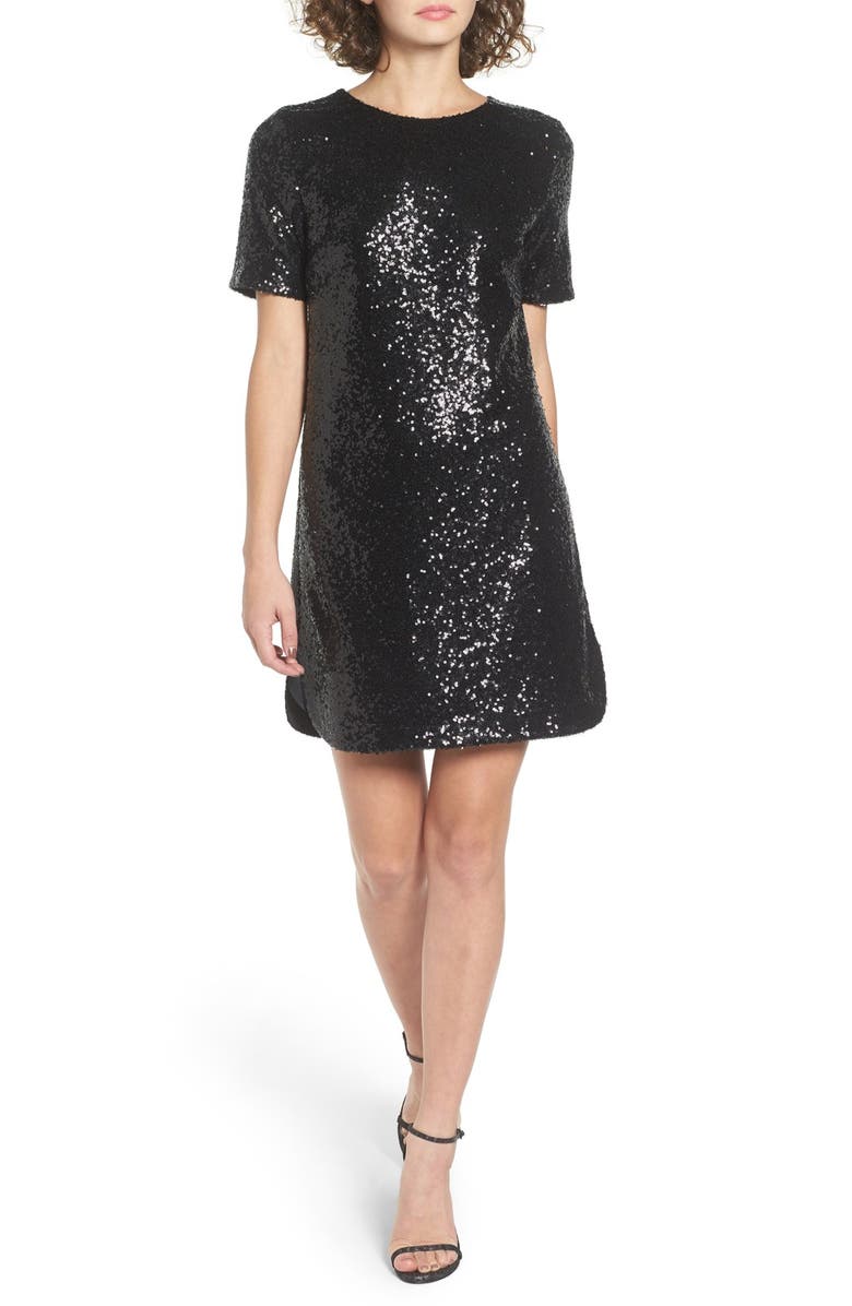 Soprano Sequin T-Shirt Dress, Main, color, 