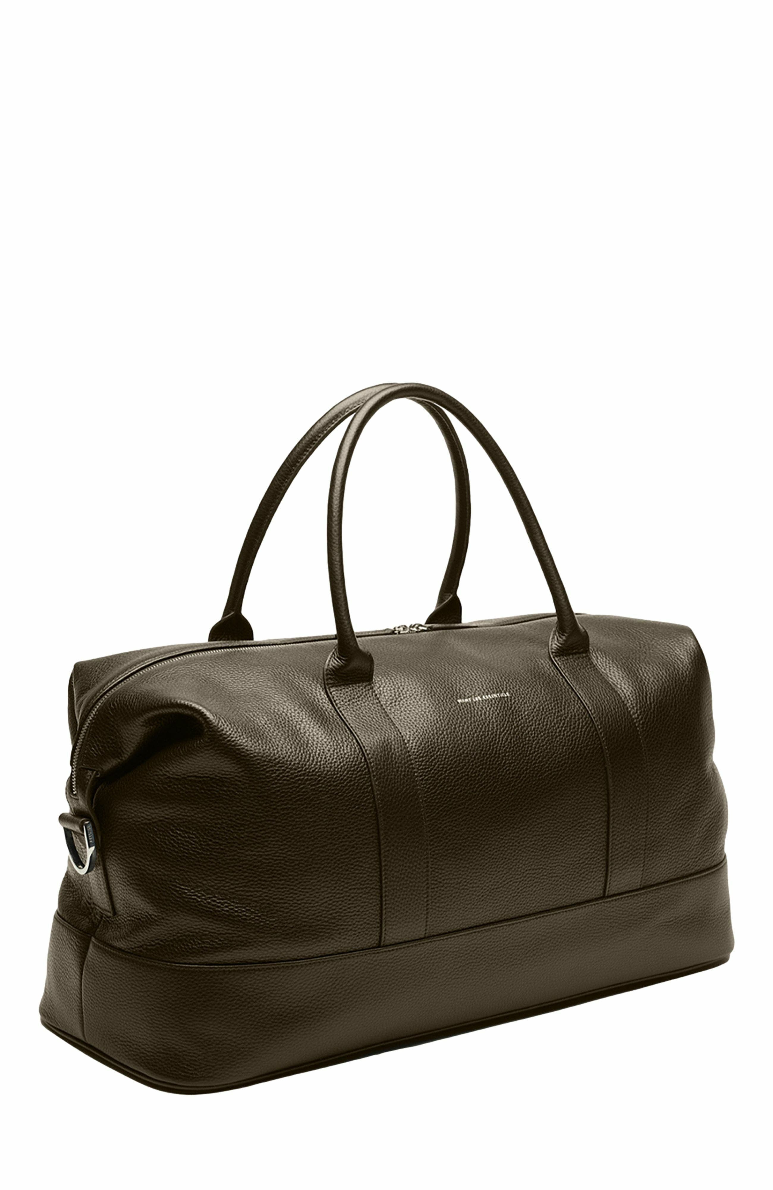 Want Les Essentiels Kelowna Pebble-Grained Leather Weekender Bag, Alternate, color, Dark Brown