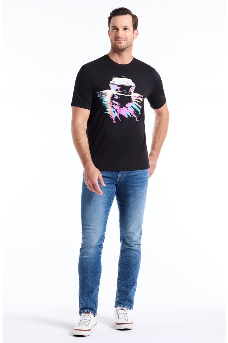 Night Voyage Knit Graphic T-Shirt, Alternate, color, BLACK
