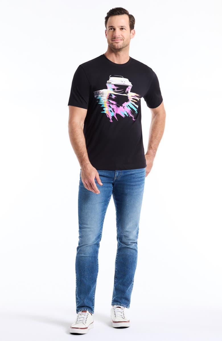 Robert Graham Night Voyage Knit Graphic T-Shirt, Alternate, color, Black