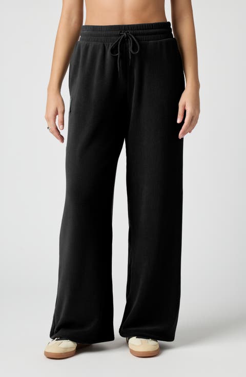 Polar Fleece Wide Leg Sweatpants