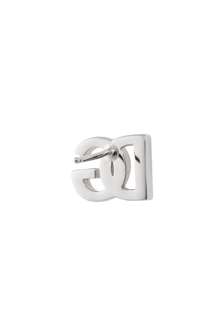 DG Stud Earrings, Alternate, color, SILVER