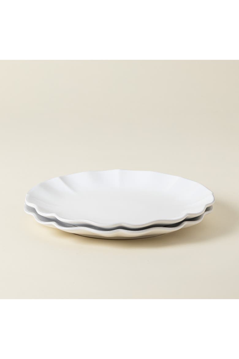 Rosa Set/6 dinner plates, Alternate, color, White