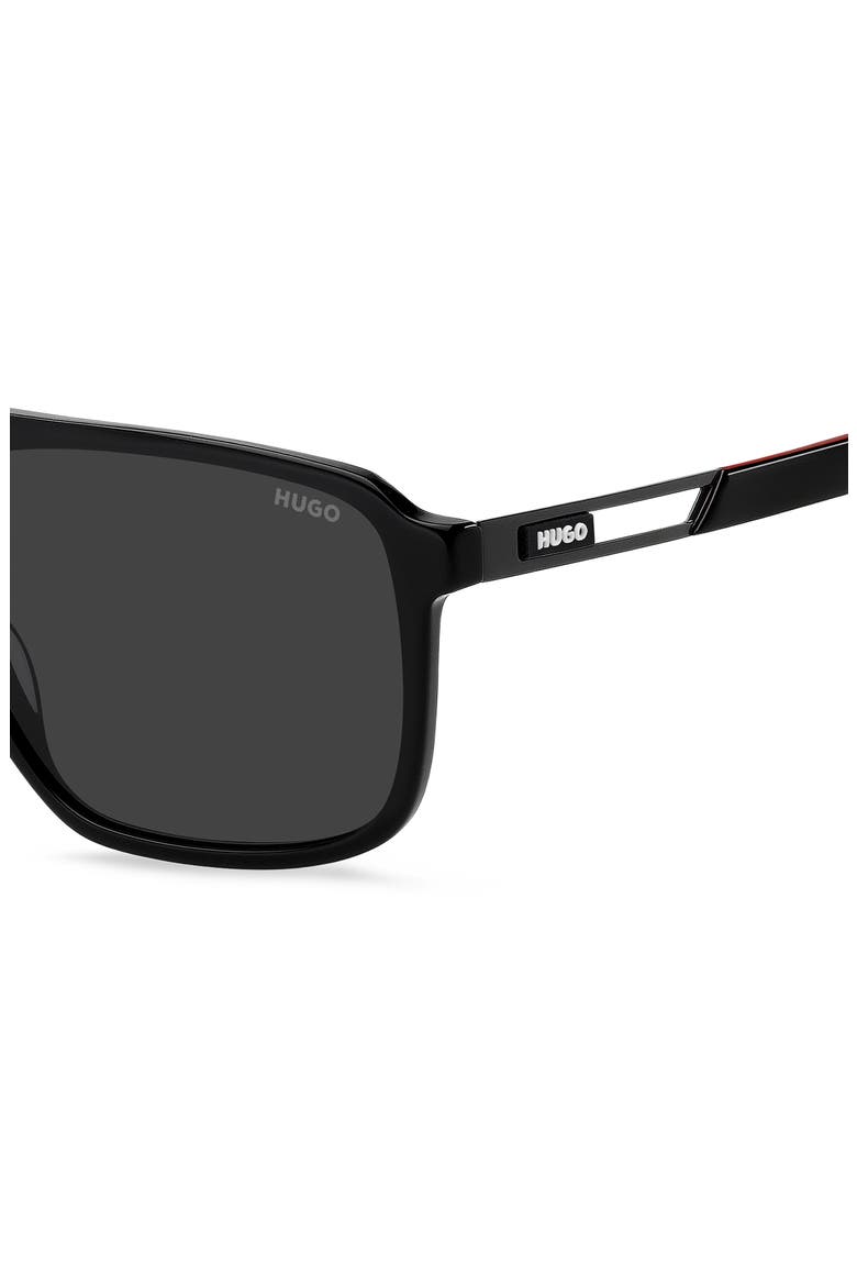 58mm Navigator Sunglasses, Alternate, color, BLACK/ GREY