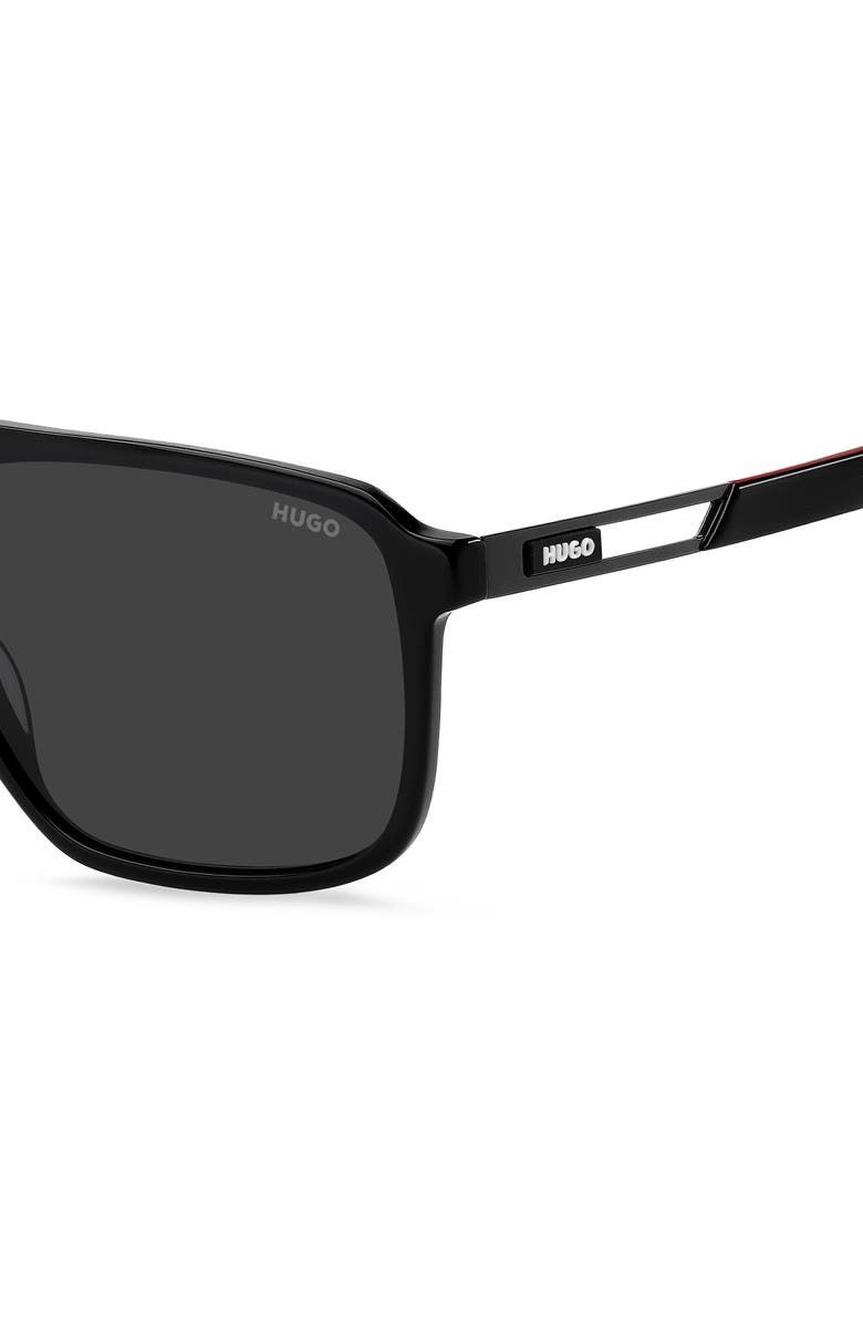 BOSS 58mm Navigator Sunglasses, Alternate, color, Black/ Grey