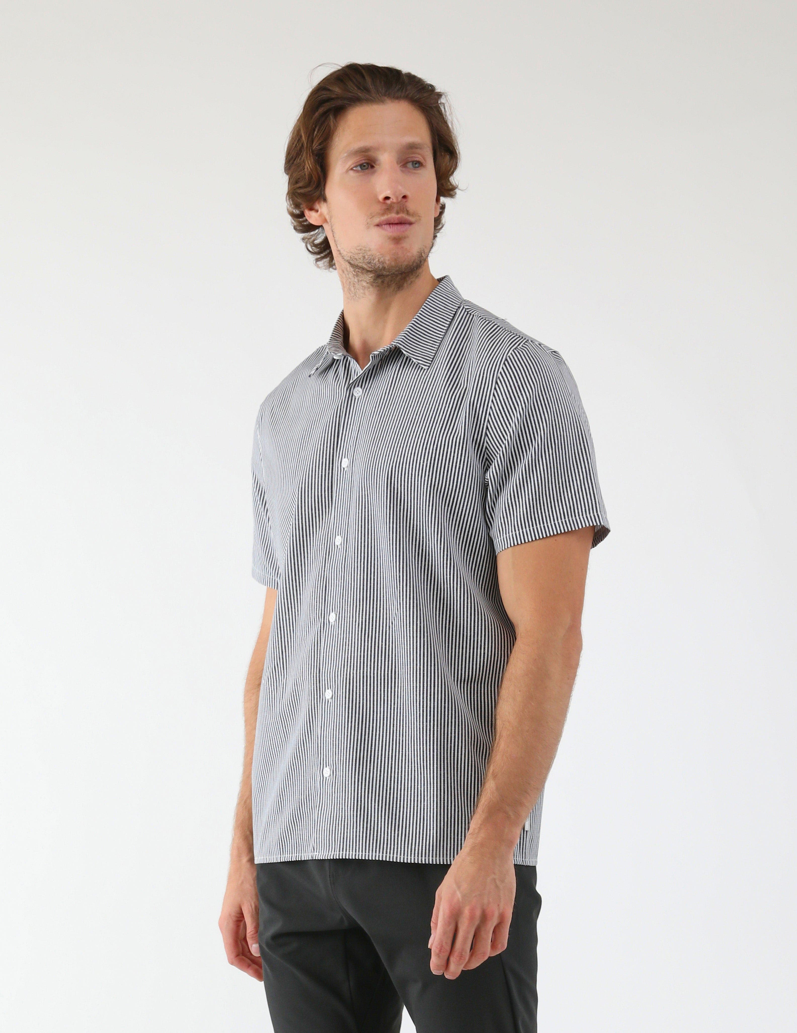 Black/White Stripe Print