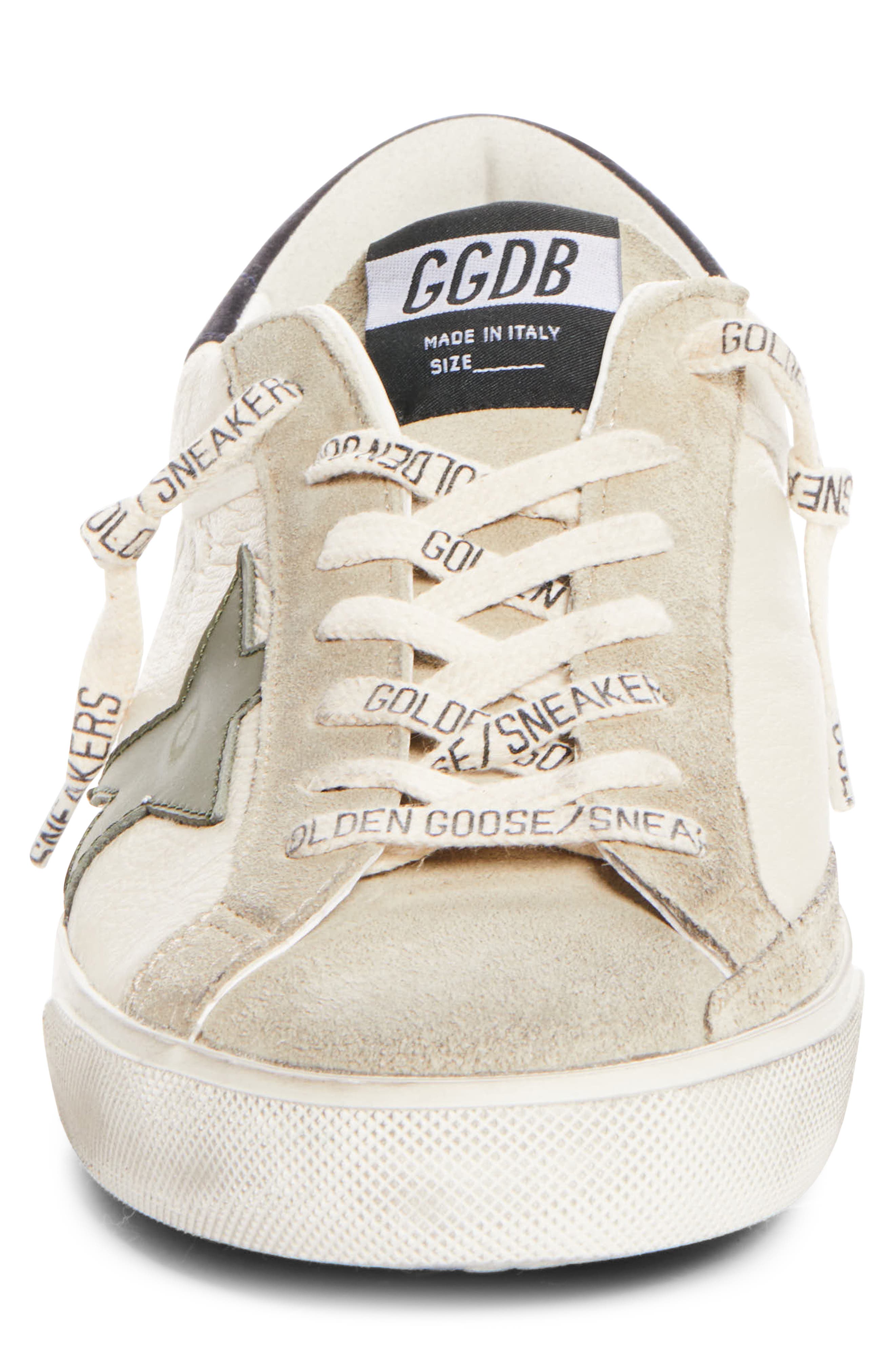 Golden Goose Super-Star Sneaker, Alternate, color, Cream/Grey/Olive Green/Blue