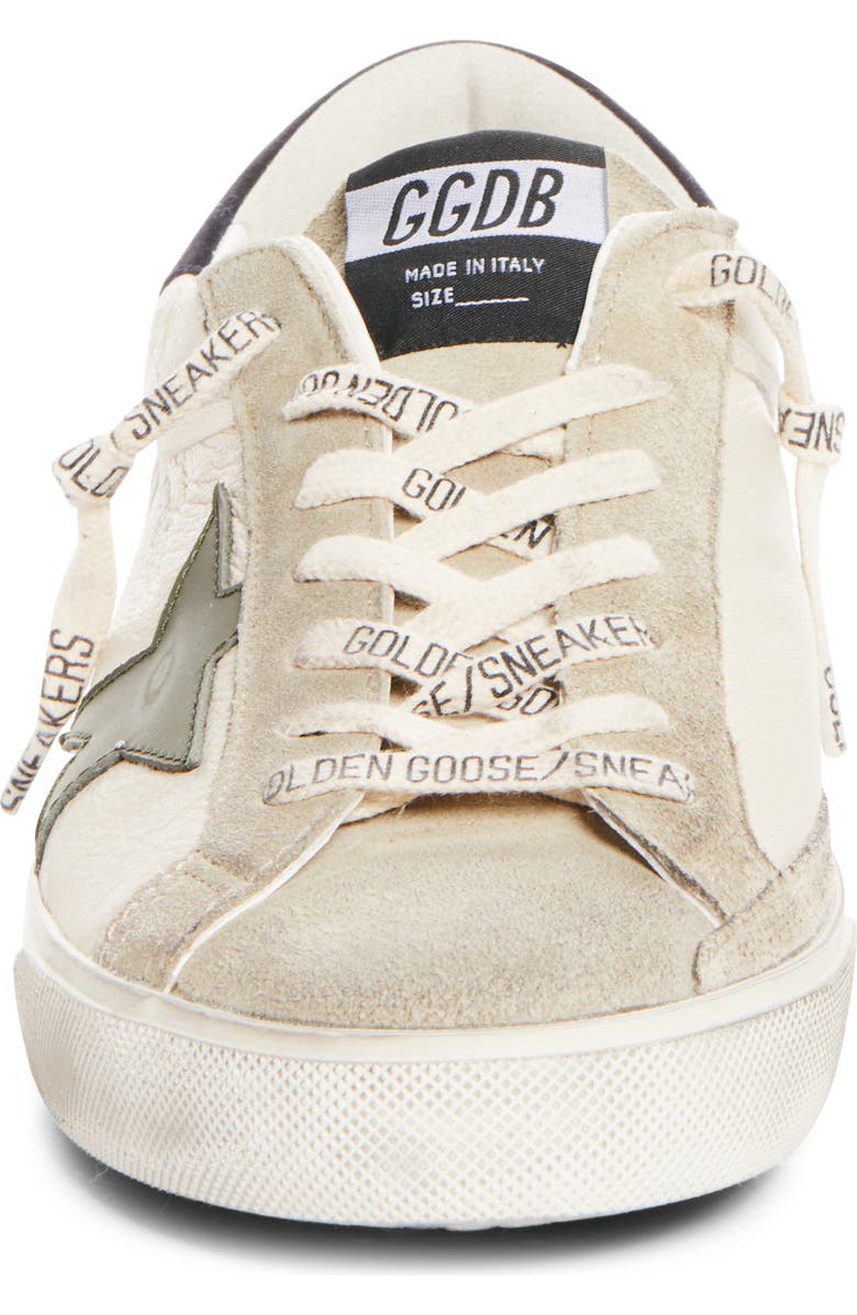 Golden Goose Super-Star Sneaker, Alternate, color, Cream/Grey/Olive Green/Blue