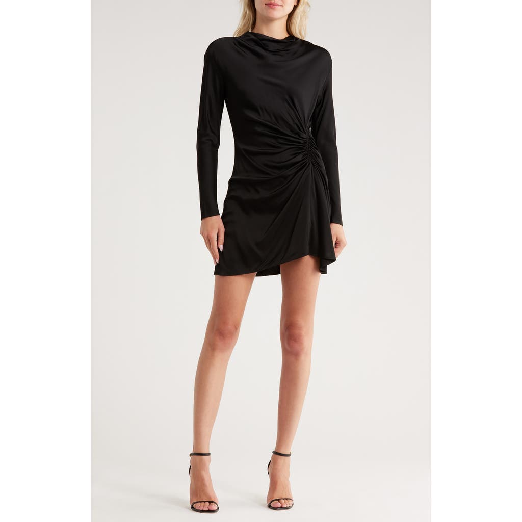 A.l.c . Georgia Long Sleeve Ruched Dress In Black