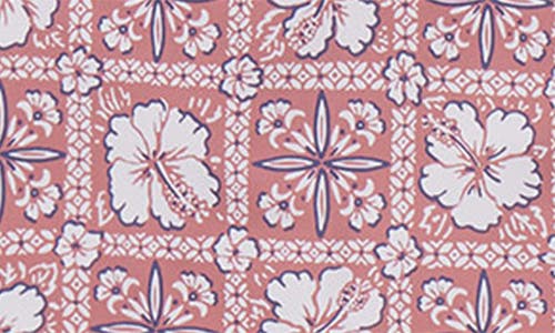 Reyn Spooner Pua Patchwork Aloha Polo In Faded Ginger