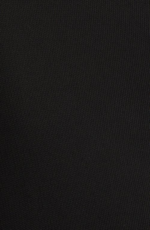 Stella Mccartney Black Asymmetric Midi Dress With High Neck And One Cape Sleeve In Black