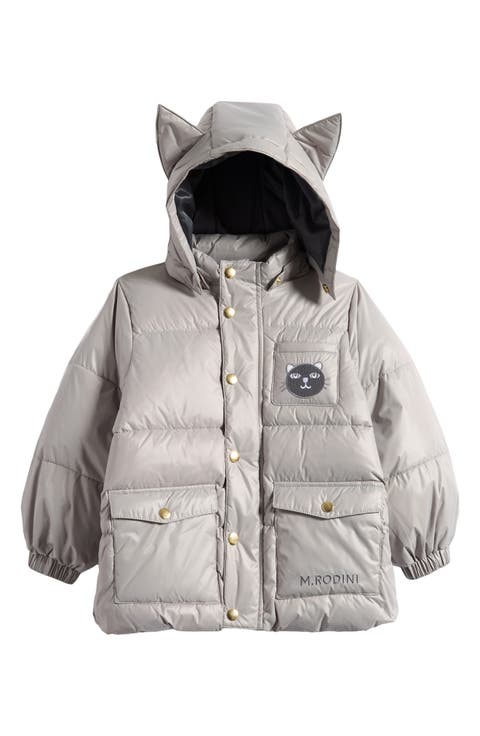 Kids' Cat Ear Hood Water Repellent Puffer Jacket